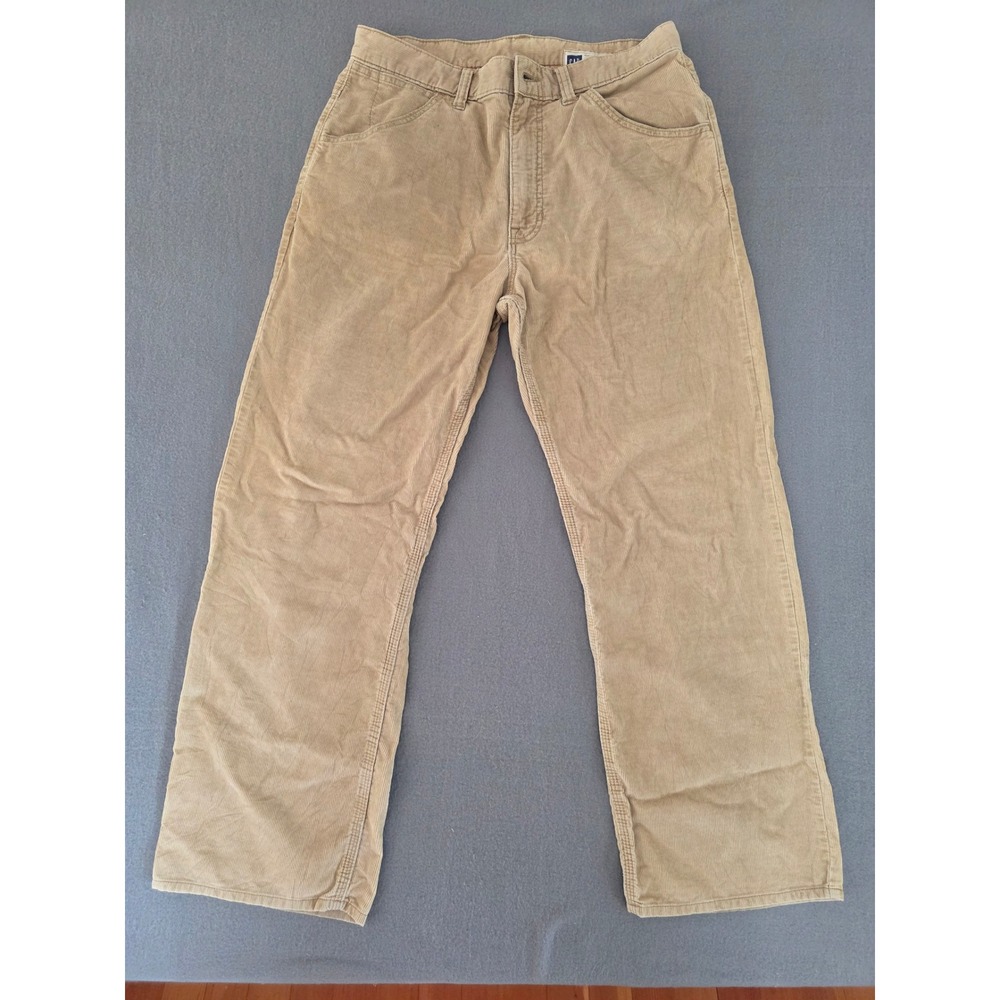 Vintage 90s Y2K Gap "Worker Jean" Corduroy Trousers Tan 33/30